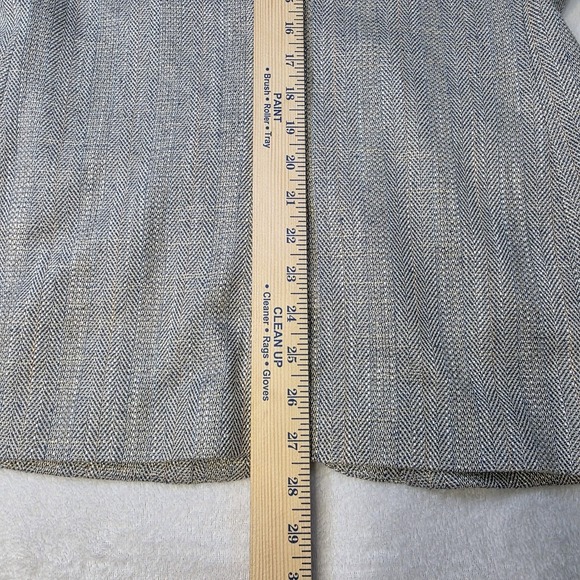 Vintage Pendleton Jacket Womens 6‎ Silver Herringbone Tweed Blazer Silk Blend - Picture 14 of 14